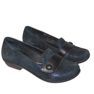 Dansko Blue and Black Loafers